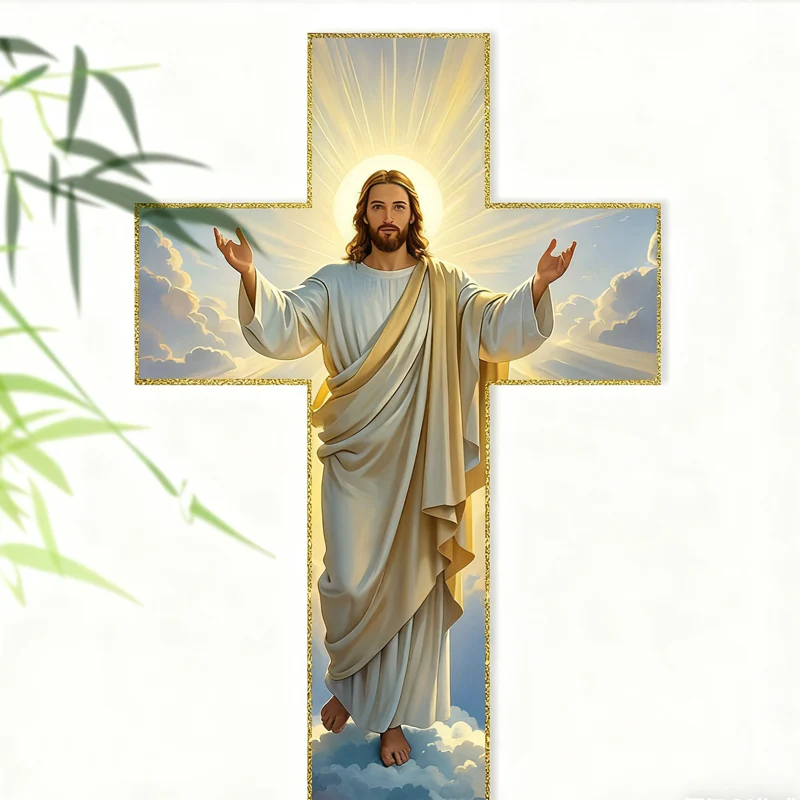 Retro Jesus Christ Wall Cross